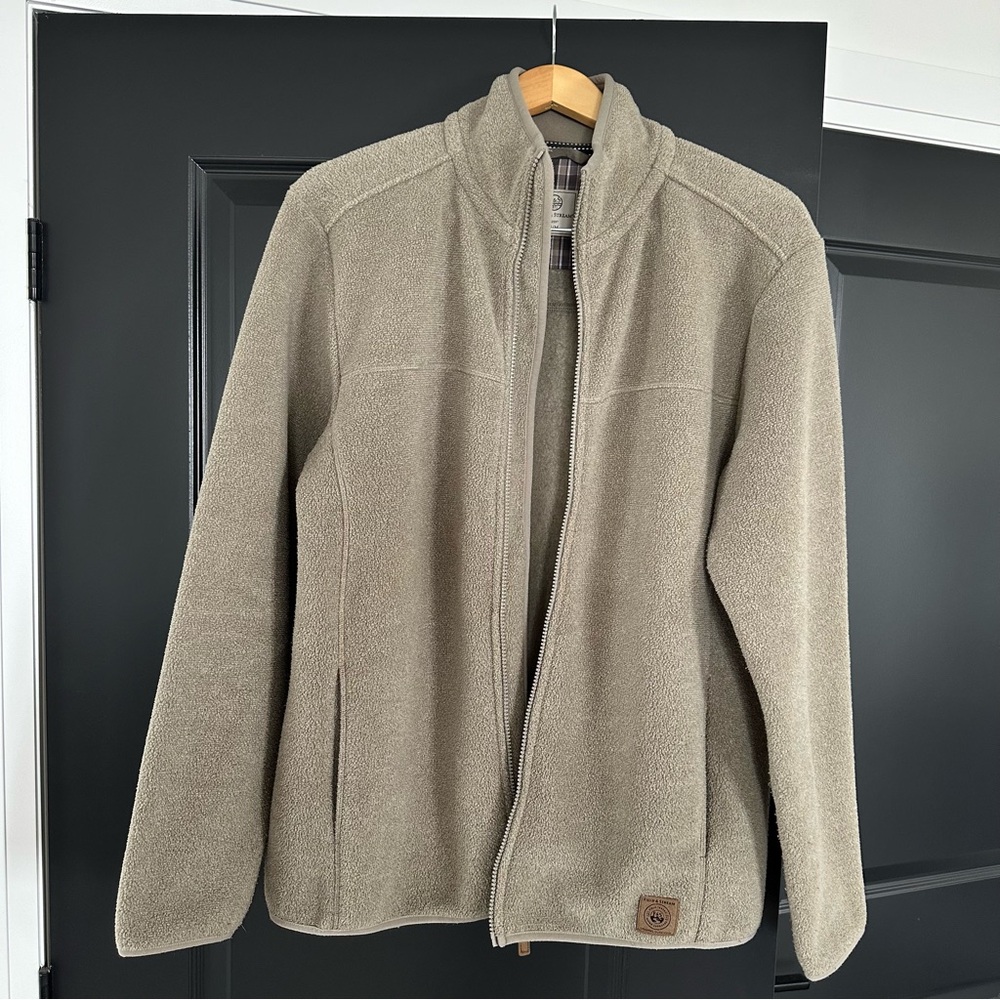 Men's M FIELD & STREAM Polar Fleece Full Zip Jacket in Taupe